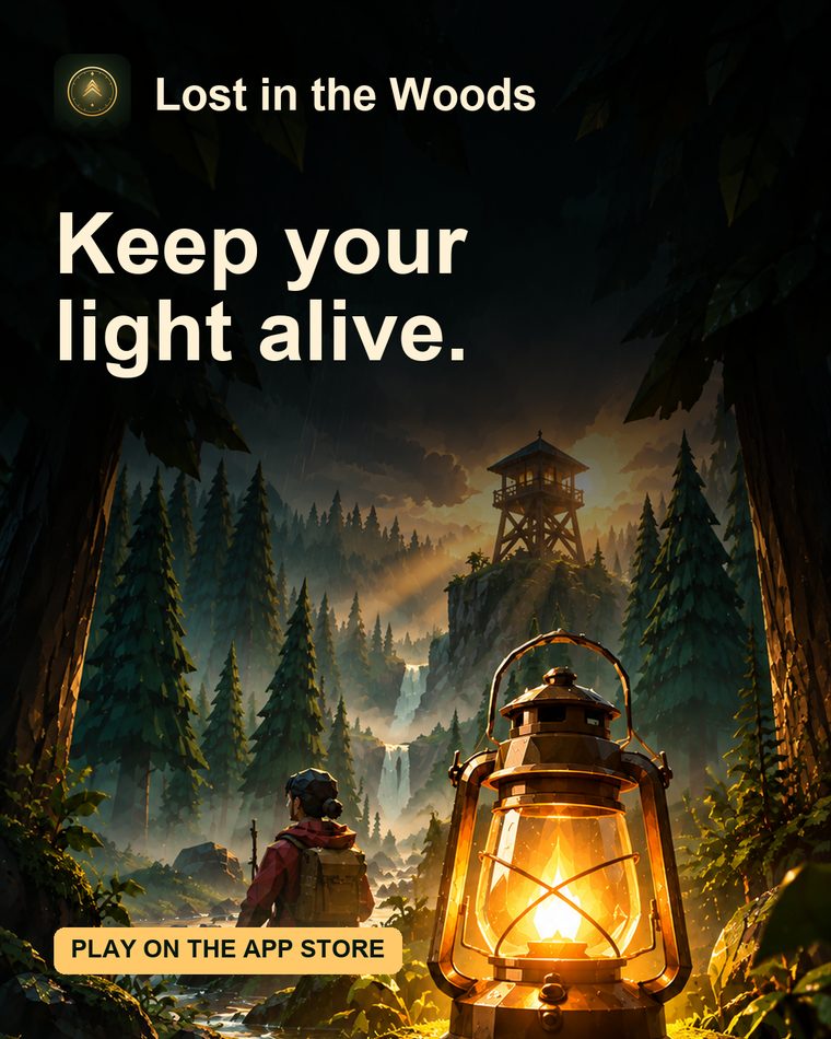 Lost in the Woods — Keep your light alive.